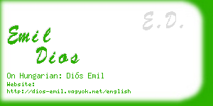 emil dios business card